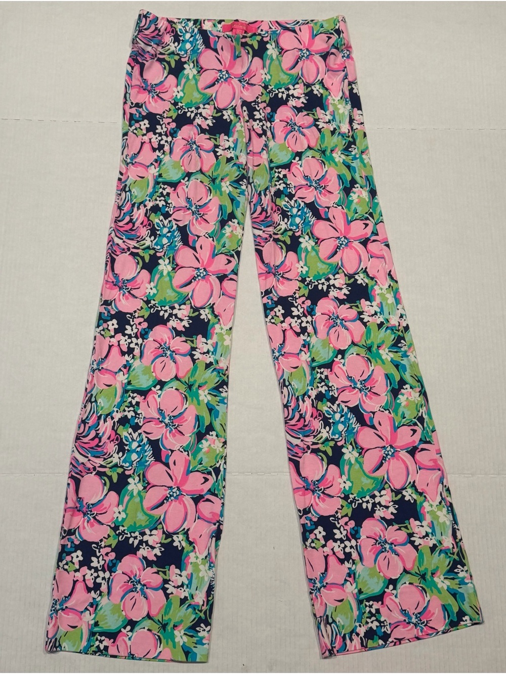 Lilly Pulitzer Navy Pink Floral Leggings